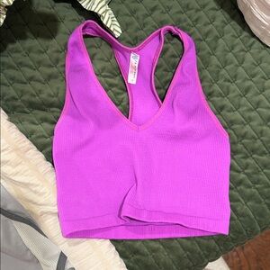 FP Movement by Free People Purple Ribbed Tank Top